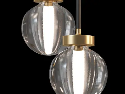 Namibia Pearl Ball Round Chandelier 3D model