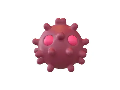 Virus Character v1 003 Low-poly 3D model