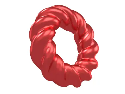 Abstract Ring Shape V4 004 Low-poly 3D model