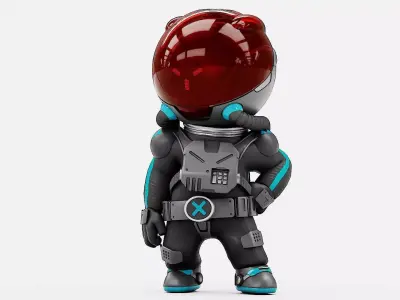TOON  ASTRONAUT S-590  RIGGED 3D model