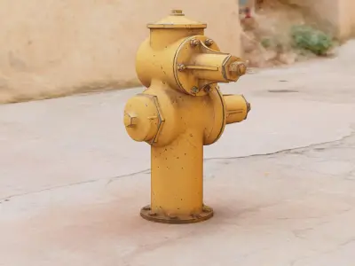 Urban Fire Hydrant or Fireplug 3D model