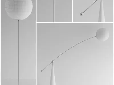 Opal Arc floor light and Opal Cone floor light 3D model