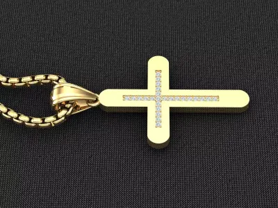 Cross Light Gold 3CP089 3DM STL 3D model