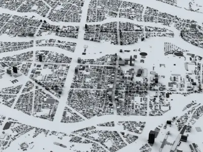 Hiroshima Streets and Buildings 3D model