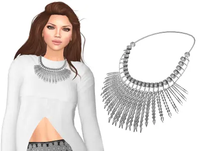 Tribal Necklace Low-poly 3D model