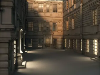 Old appartment building 1700s B 3D model