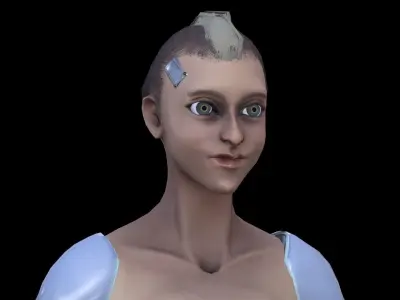 Cyber Girl Low Poly model Low-poly 3D model