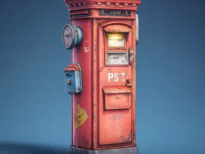 Stylized Postboxes 3D model