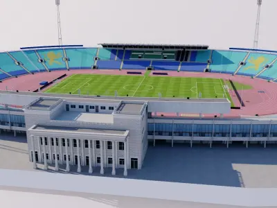 Vasil Levski National Stadium - Sofia Bulgaria 3D model