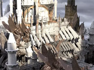 Lizard King Temple Palace Kit bash 3D model