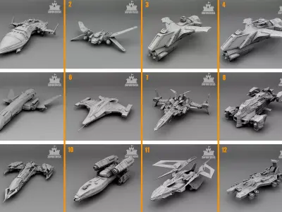 Galactic squadron  3D Model Pack