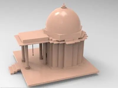 Hindo temple Low-poly 3D model