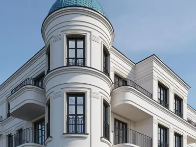 Classic residential building 18 3D model