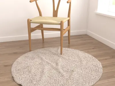 Round Rug Set 188 3D model
