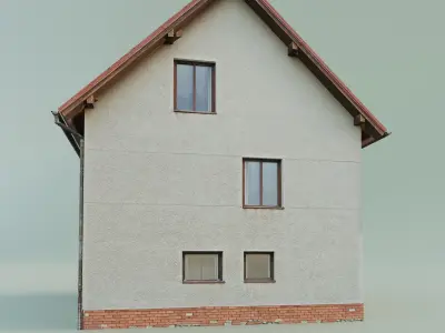 House realistic Low-poly 3D model