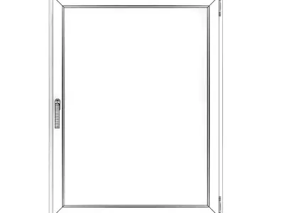 Wooden Window 01 3D model
