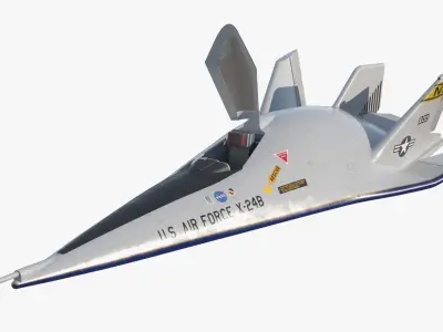  Experimental Aircraft Martin Marietta X-24B Rigged for Maya 