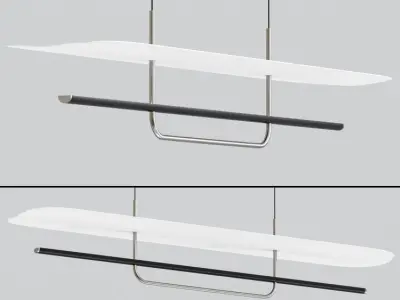 Reflector Linear LED Anodized Aluminum Pendant Light 3D model
