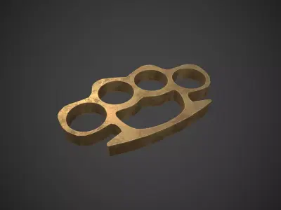 Brass Knuckles Low-poly 3D model