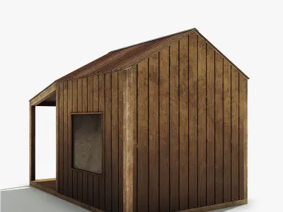 Dog House Low-poly 3D model