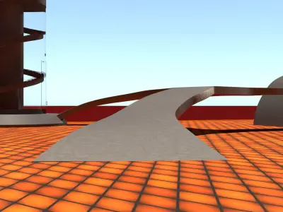 laos SciFi building Low-poly 3D model