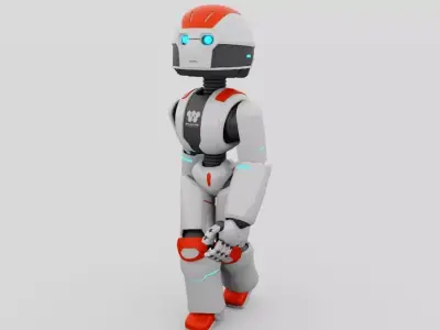 Humanoid rigged  animated character 3D model