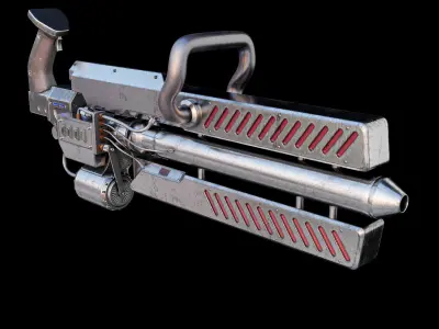 Terminator Genisys Plasma Minigun 3D model