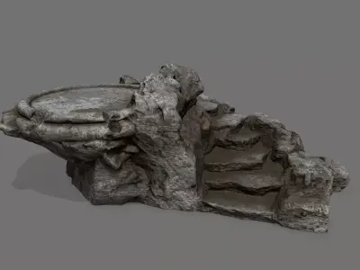Ladder Ruin Low-poly 3D model 7