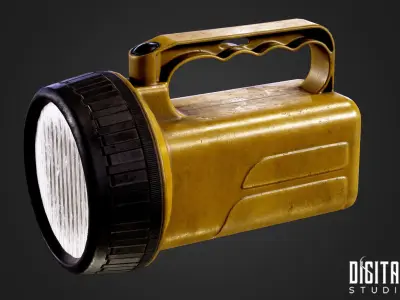 Rechargeable Flashlight Low-poly 3D model