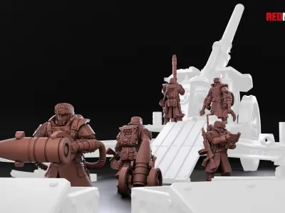 Ice Warriors - Artillery crew of the Imperial Force 3D print model