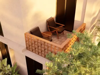 Terracoffee House  A Warm Space Brewed with Serenity 3D model