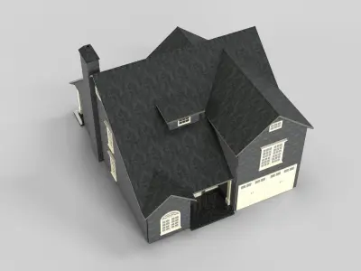 British House Design 04T1  Low-poly 3D model
