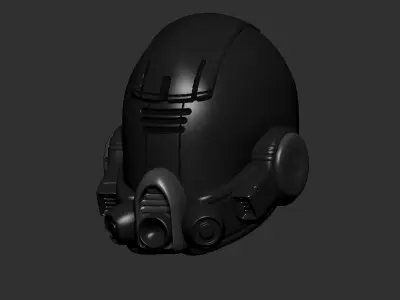 helmet high poly sculpt 3d printable ver 7 3D model 3D model 206