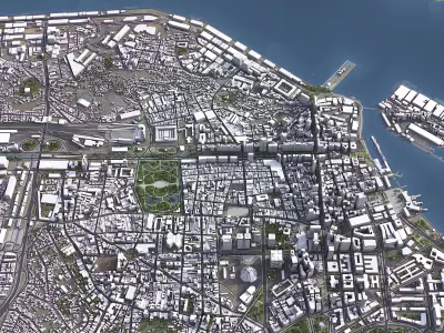 Rio de Janeiro - 3D City Model Low-poly 3D model