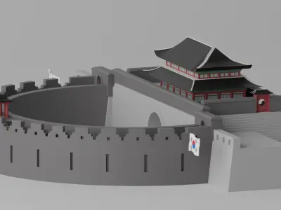KOREA Suwon Hwaseong Fortress Castle 3D model