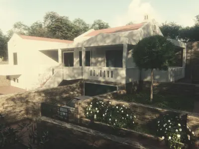 Modern villa in Greece 3D model