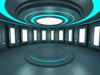 Sci Fi room 3D model 39