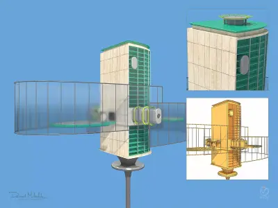 Futuristic Architecture Skyscraper 06 3D model