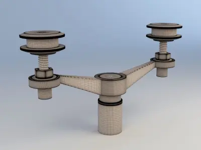 Sadev Spider Fitting 2 Arms - Glass Hardware 3D model