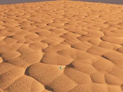 Desert sand dune PBR Low-poly 3D model