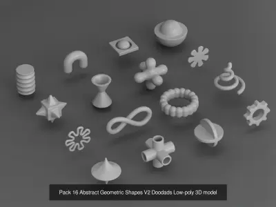 32 Abstract Y2K Modern 3D Shapes Pack - UI and Motion