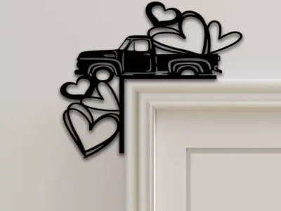 Heart Door Corner Decor 3D print model