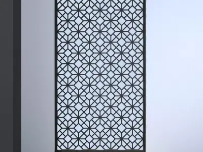 3d screen lattice pattern for window Low-poly 3D model