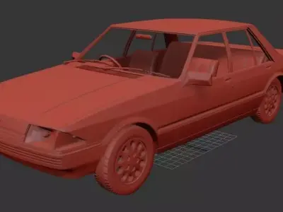 F Falcon AU Mk4f XE sedan 1982 3D print model