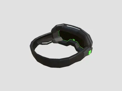 SciFi Glasses Low Poly A02 - Character Design Low-poly 3D model
