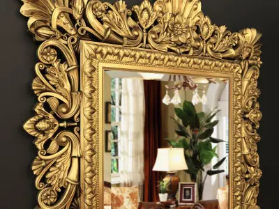 Richly Carved And Gilf Frame 3D model