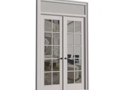 Exterior Modern Classic French Patio Doors 3D model