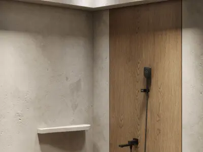 Corner Shower Cabins 05 Low-poly 3D model