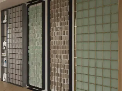 glass partition 3D model