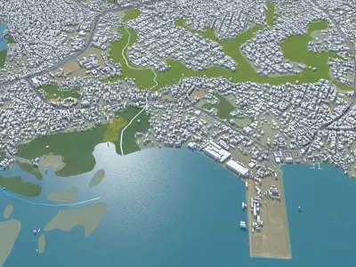 Ikorodu Nigeria 30km Low-poly 3D model